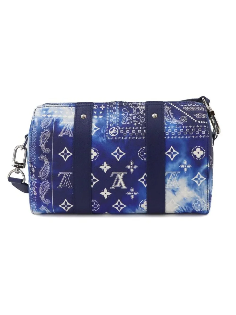 Louis Vuitton Monogram Bandana City Keepall Shoulder Bag Blue White